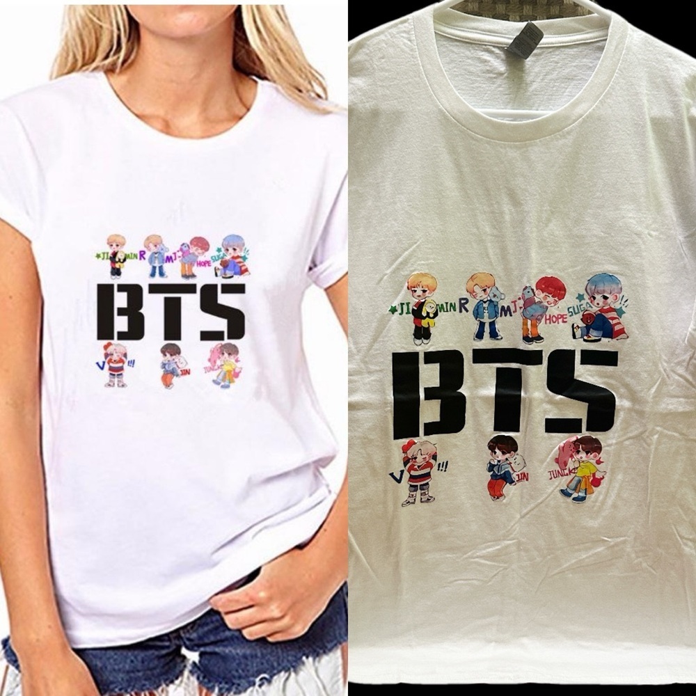 BTS Women’s White Graphic T-Shirt size XL